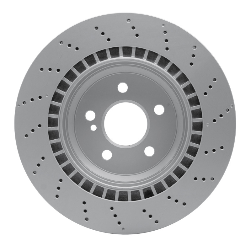 Mercedes-Benz CL550 Brake Rotor (1) - Rear - R1 Concepts - GEOSPEC Coated Rotor - Drilled - `10-`14
